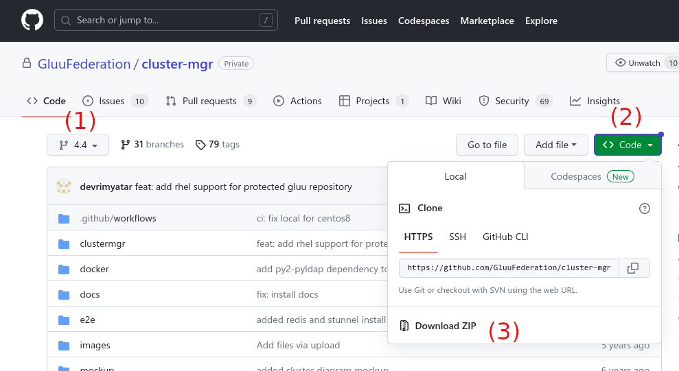 Steps to download Cluster Manager package