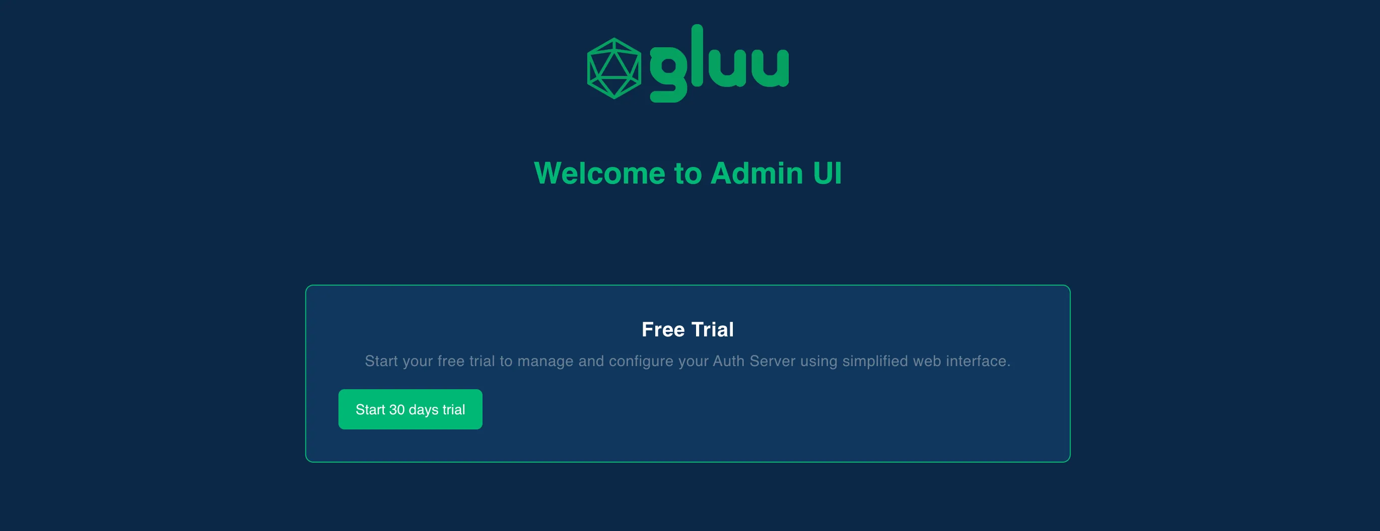 Issue Trial license page