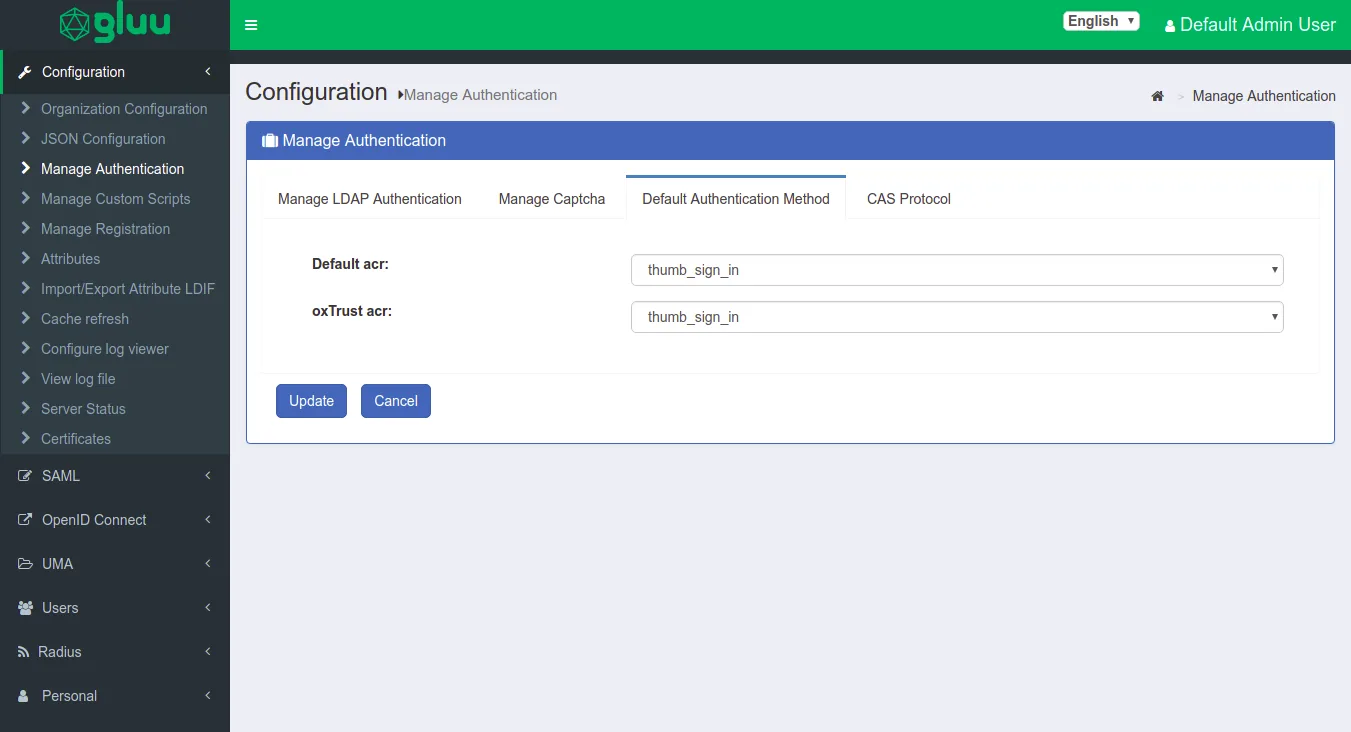 default authn