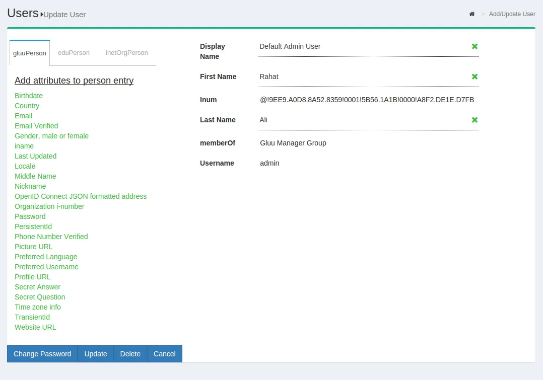 Manage Users