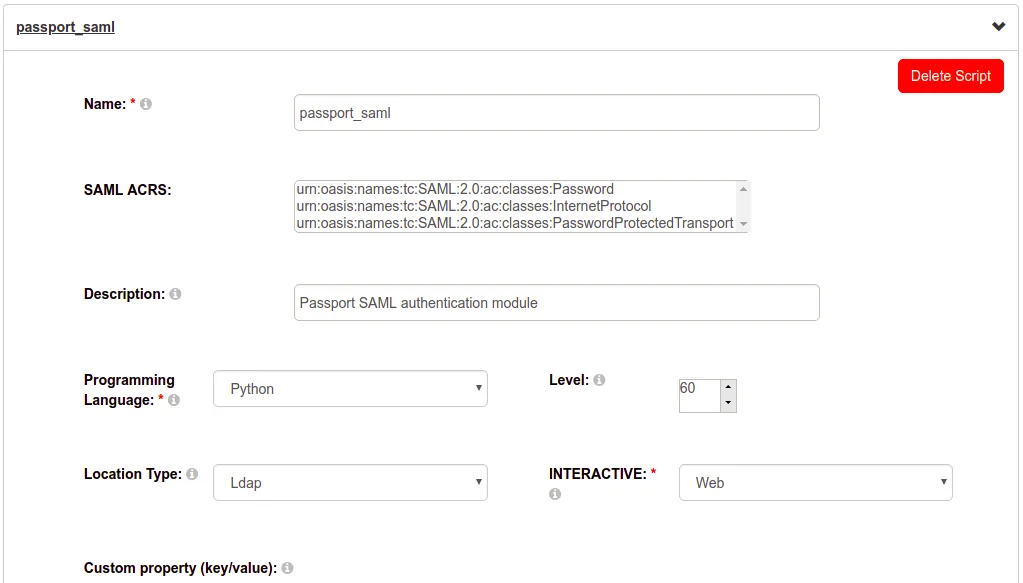 Enable passport_saml