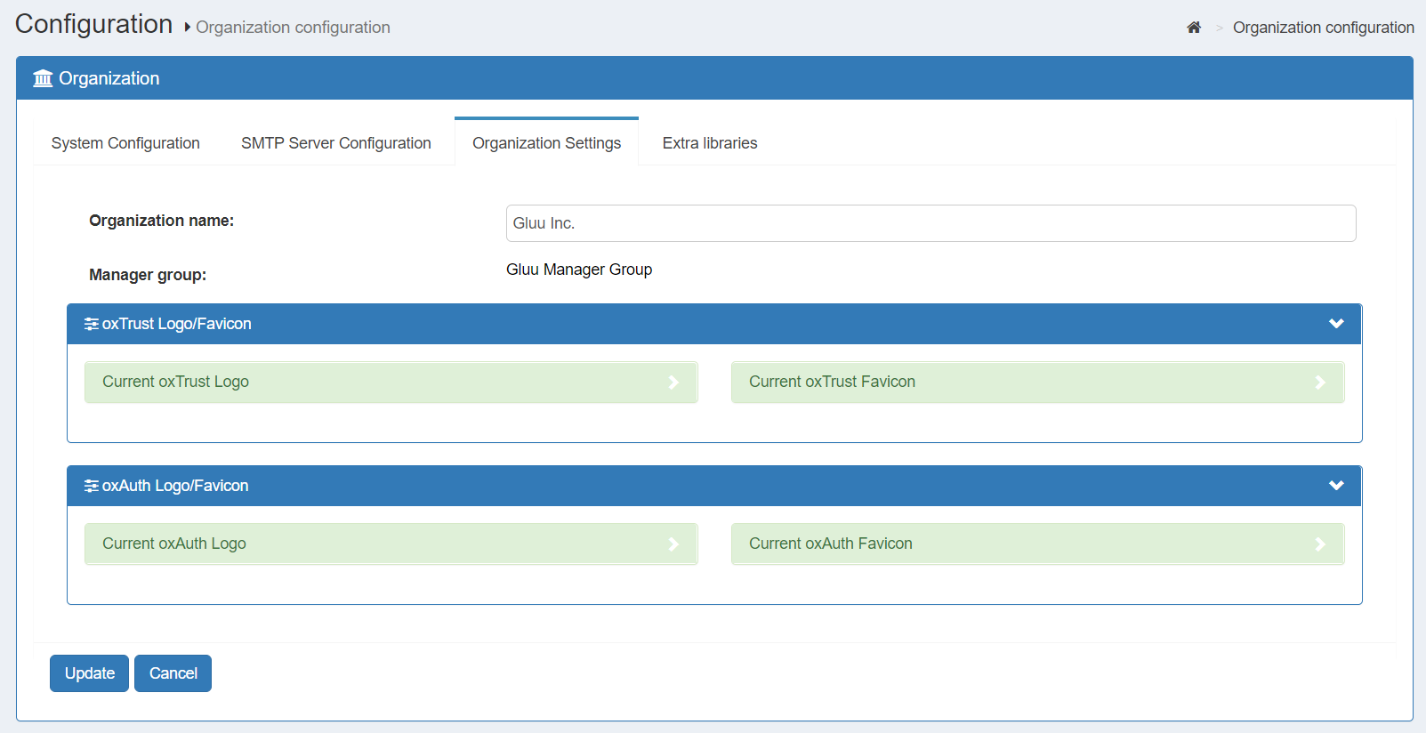 Organization Settings