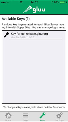 keys screen